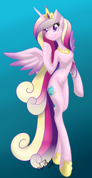 Size: 400x777 | Tagged: dead source, safe, artist:arcadianphoenix, princess cadance, pony, semi-anthro, g4, bipedal, female, solo