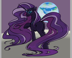 Size: 1039x831 | Tagged: safe, artist:inlucidreverie, nightmare rarity, g4, female, solo, wip