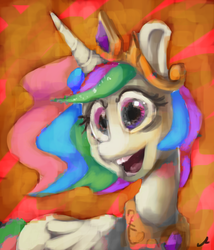 Size: 1800x2100 | Tagged: safe, artist:docwario, princess celestia, pony, g4, female, open mouth, smiling, solo