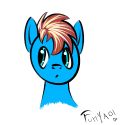 Size: 500x500 | Tagged: safe, artist:scouthiro, oc, oc only, animated, blinking, random, solo, test