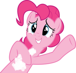 Size: 912x875 | Tagged: safe, pinkie pie, g4, female, simple background, solo, vector, whipped cream, whipped cream background pony, white background