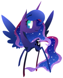 Size: 862x1056 | Tagged: safe, artist:maltese101, princess luna, g4, female, simple background, solo, thin legs