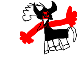 Size: 640x480 | Tagged: safe, artist:flyscratch, lord tirek, centaur, g4, 1000 hours in ms paint, cloven hooves, male, quality, simple background, solo, white background