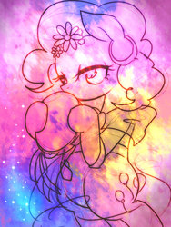 Size: 600x800 | Tagged: safe, artist:araraginatsuki, pinkie pie, g4, female, pixiv, psychedelic, solo