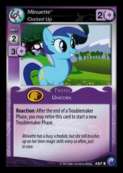 Size: 344x480 | Tagged: safe, enterplay, minuette, pony, unicorn, canterlot nights, g4, my little pony collectible card game, ccg, female, purple, solo