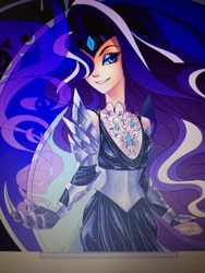 Size: 960x1280 | Tagged: safe, artist:semehammer, nightmare rarity, human, g4, female, humanized, solo, wip