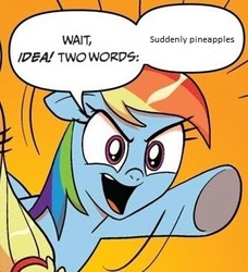 Size: 334x366 | Tagged: safe, rainbow dash, g4, asdfmovie, exploitable meme, meme, two words meme