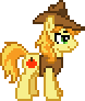 Size: 78x92 | Tagged: safe, artist:anonycat, braeburn, g4, animated, desktop ponies, male, pixel art, simple background, solo, transparent background