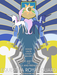 Size: 800x1048 | Tagged: safe, artist:anarchemitis, princess celestia, princess luna, g4, poster, propaganda