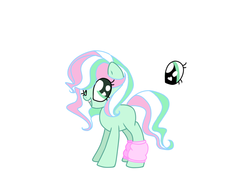 Size: 1024x768 | Tagged: safe, artist:cuddle-kimchie, oc, oc only, earth pony, pony, heart eyes, leg warmers, solo, wingding eyes
