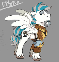 Size: 2875x2992 | Tagged: safe, artist:psychoon, oc, oc only, pegasus, pony, goatee, high res, male, solo, stallion, unshorn fetlocks