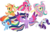 Size: 6825x4417 | Tagged: safe, artist:thisismyphotoshoppin, applejack, fluttershy, pinkie pie, rainbow dash, rarity, twilight sparkle, alicorn, pony, g4, twilight's kingdom, absurd resolution, female, mane six, mare, rainbow power, simple background, transparent background, twilight sparkle (alicorn), vector