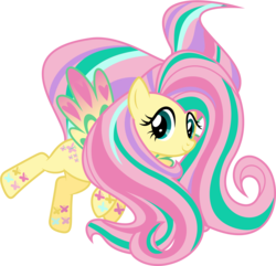 Size: 3611x3487 | Tagged: safe, artist:thisismyphotoshoppin, fluttershy, g4, twilight's kingdom, dragon ball, female, high res, rainbow power, simple background, solo, super saiyan, transparent background, vector