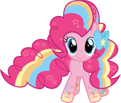 Size: 3549x3032 | Tagged: safe, artist:thisismyphotoshoppin, pinkie pie, g4, twilight's kingdom, female, high res, rainbow power, simple background, solo, transparent background, vector