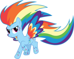 Size: 3720x2961 | Tagged: safe, artist:thisismyphotoshoppin, rainbow dash, g4, twilight's kingdom, female, high res, rainbow power, simple background, solo, transparent background, vector