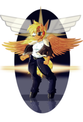 Size: 2048x3000 | Tagged: safe, artist:ruhisu, oc, oc only, oc:brave wing, pegasus, anthro, anthro oc, boots, clothes, cutie mark, high res, jacket, jeans, male, pilot, simple background, solo, spread wings, stallion, standing, stars, sunglasses, transparent background, vector