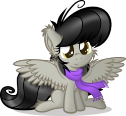 Size: 3276x3000 | Tagged: safe, artist:agamnentzar, oc, oc only, oc:sunshine melody, pegasus, pony, .ai available, .svg available, clothes, ear fluff, high res, scarf, simple background, solo, transparent background, vector