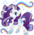 Size: 3000x3057 | Tagged: dead source, safe, artist:katequantum, rarity, pony, unicorn, g4, female, high res, rainbow power, simple background, solo, transparent background, vector