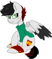 Size: 842x949 | Tagged: safe, artist:daydreamsyndrom, oc, oc only, oc:fire blaze, pegasus, pony, solo, younger