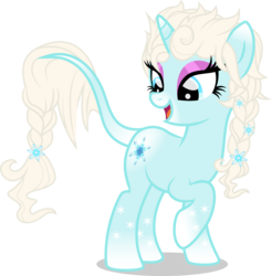 Size: 8361x8494 | Tagged: safe, artist:benybing, pony, absurd resolution, augmented tail, elsa, frozen (movie), ponified, simple background, solo, transparent background
