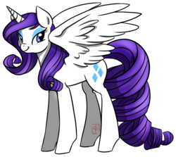 Size: 573x510 | Tagged: safe, artist:generalpanic, rarity, alicorn, pony, g4, alicornified, female, mare, race swap, raricorn, simple background, solo, transparent background