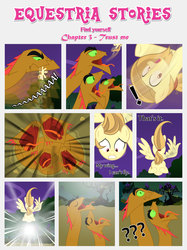 Size: 1800x2409 | Tagged: safe, artist:estories, oc, oc only, oc:alice goldenfeather, hydra, pegasus, pony, comic:find yourself, g4, broken wing, comic, multiple heads, wings
