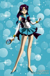 Size: 400x600 | Tagged: safe, artist:drachearannak-fc, rarity, human, g4, anime, base used, crossover, cute, female, glasses, humanized, mirror, moe, sailor moon (series), sailor senshi, sailor uniform, smiling, solo, sparkles