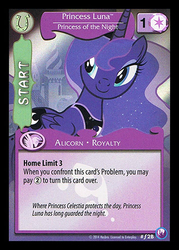 Size: 344x480 | Tagged: safe, enterplay, princess luna, canterlot nights, g4, my little pony collectible card game, ccg, female, solo