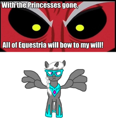 Size: 650x717 | Tagged: safe, lord tirek, silver spoon, alicorn, pony, g4, alicornified, exploitable meme, meme, race swap, silvercorn, spoonicus maximus, tirek vs everyone meme