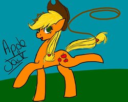 Size: 1000x798 | Tagged: safe, artist:xxepicpipxx, applejack, g4, female, lasso, prehensile tail, solo