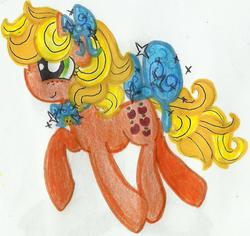 Size: 727x686 | Tagged: safe, artist:blanquiwiis, applejack (g1), g1, female, solo, traditional art