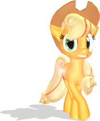 Size: 538x646 | Tagged: safe, artist:waterlilly1207, applejack, g4, 3d, female, mmd, solo