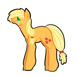Size: 500x500 | Tagged: safe, artist:champagne-horse, applejack, g4, crying, female, sad, simple background, solo, transparent background