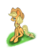 Size: 768x896 | Tagged: safe, artist:ostatem, applejack, g4, female, sitting, solo