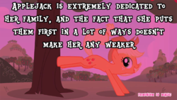 Size: 500x281 | Tagged: safe, edit, edited screencap, screencap, applejack, applebuck season, g4, female, feminism is magic, solo