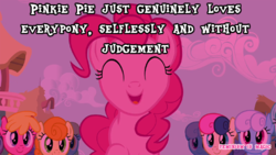 Size: 500x281 | Tagged: safe, edit, edited screencap, screencap, bon bon, carrot top, cherry berry, daisy, flower wishes, golden harvest, linky, pinkie pie, sassaflash, shoeshine, sweetie drops, a friend in deed, g4, feminism is magic