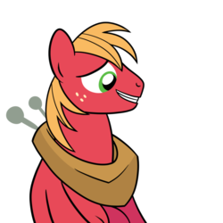 Size: 894x894 | Tagged: safe, artist:drawponies, big macintosh, earth pony, pony, g4, grin, male, nervous, simple background, smiling, solo, transparent background, vector