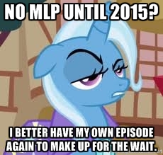 Size: 230x219 | Tagged: safe, edit, edited screencap, screencap, trixie, pony, unicorn, all bottled up, g4, no second prances, season 5, to where and back again, cropped, female, hilarious in hindsight, image macro, mare, meme, solo