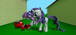 Size: 900x422 | Tagged: safe, artist:trainguy112, rarity, twilight sparkle, g4, 3d, gmod, homestar runner, imminent tickles, strong bad, tickle torture, tickling