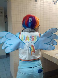 Size: 960x1280 | Tagged: safe, artist:xsochangeable, rainbow dash, human, g4, cosplay, irl, irl human, photo, solo