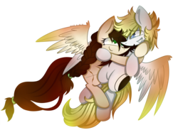 Size: 4602x3375 | Tagged: safe, artist:scootaloocuteness, oc, oc only, duo, hug