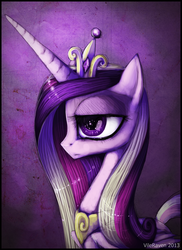 Size: 986x1358 | Tagged: safe, artist:grinu, princess cadance, alicorn, pony, g4, female, portrait, simple background, solo