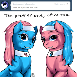 Size: 697x699 | Tagged: safe, artist:chinad011, aloe, lotus blossom, ask spa ponies, g4, ask, spa twins, tumblr