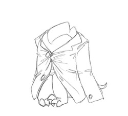 Size: 642x584 | Tagged: safe, artist:carnifex, spike, g4, barb, barbabetes, clothes, cute, hiding, jacket, monochrome, rule 63, rule63betes, sitting, solo