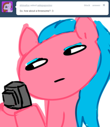 Size: 500x579 | Tagged: safe, artist:chinad011, aloe, ask spa ponies, g4, ask, female, solo, tumblr