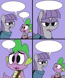 Size: 816x979 | Tagged: safe, artist:epulson, edit, maud pie, spike, g4, comic, maud and spike's chat, speech bubble, template