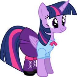 Size: 1295x1297 | Tagged: safe, artist:zacatron94, twilight sparkle, alicorn, pony, equestria girls, g4, clothes, cute, equestria girls outfit, female, mare, ponified humanized pony, show accurate, simple background, solo, transparent background, twiabetes, twilight sparkle (alicorn), vector