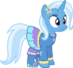 Size: 1534x1448 | Tagged: safe, artist:zacatron94, trixie, pony, unicorn, g4, boots, clothes, equestria girls outfit, female, human pony trixie, mare, simple background, solo, transparent background, vector