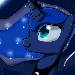 Size: 1280x1280 | Tagged: safe, artist:shadow-sushi, princess luna, lunadoodle, g4, female, portrait, smiling, solo