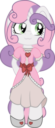 Size: 1726x4000 | Tagged: safe, artist:ex-machinart, sweetie belle, anthro, g4, female, simple background, solo, transparent background, vector